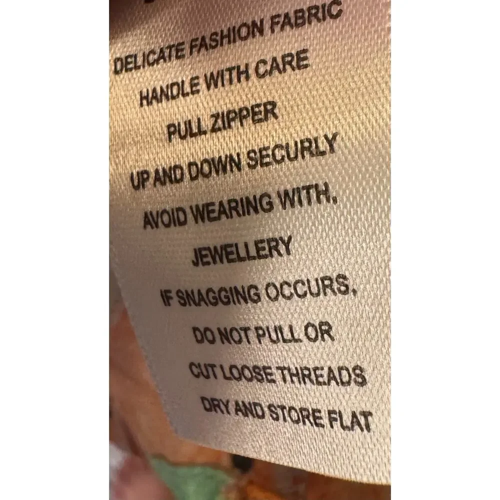 Oliphant Size Large Maxi Dress Sleeveless Fun Flirty Ruffles Tropical - Picture 4 of 6